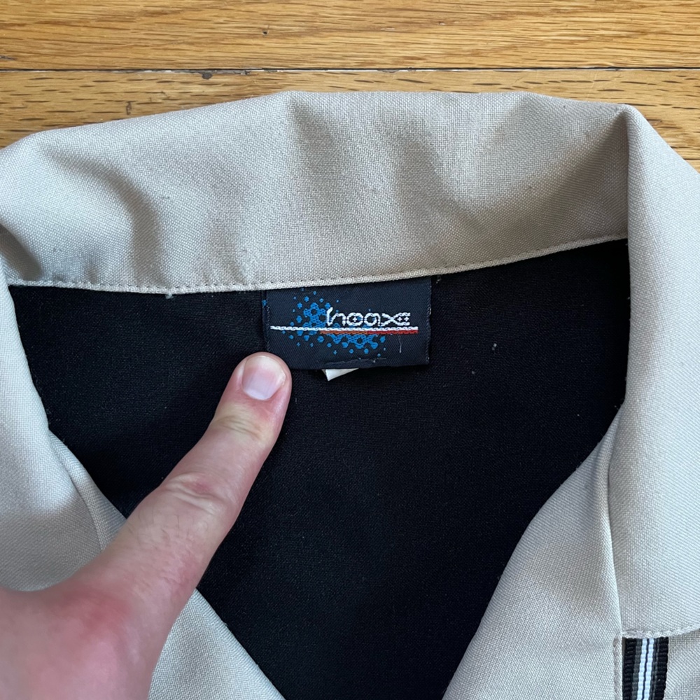 VTG Hoax Bowling Shirt Camp Collar Rockabilly Button 90s 50s Wing Collar USA - Picture 3 of 7